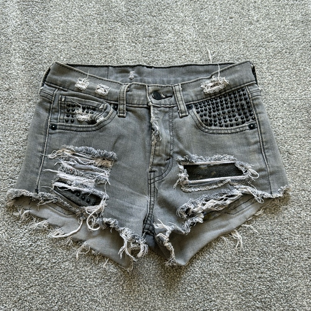 Vintage Levi Shorts Custom made with Studs